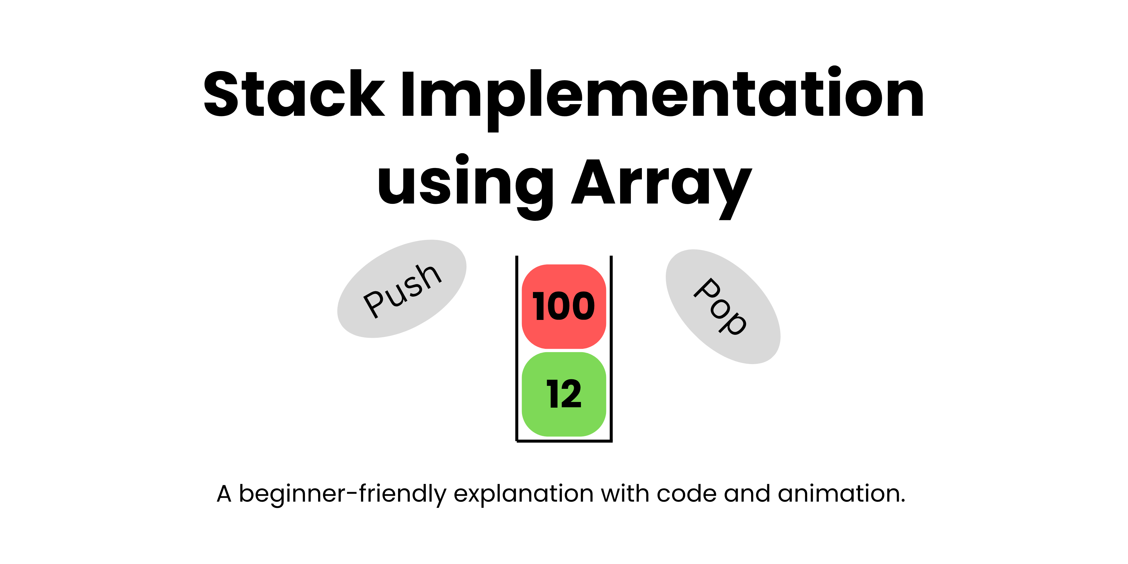 Stack Implementation using Array | Learn Stack in DSA with JS, C ...
